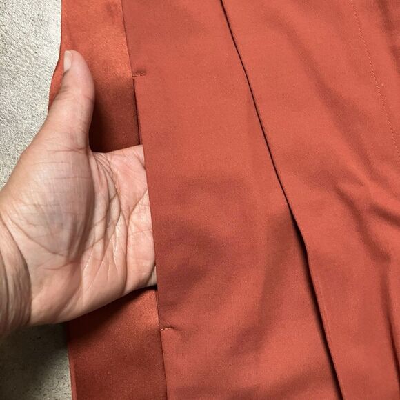 Max & Co Pants Womens Size 42/Medium Rumba Orange Tuxedo Trousers - Picture 2 of 15